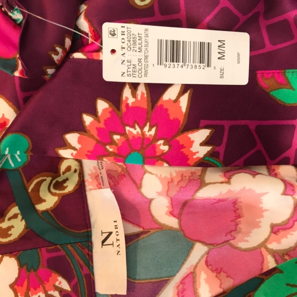 Natori Floral Purple Robe - Picture 5 of 6
